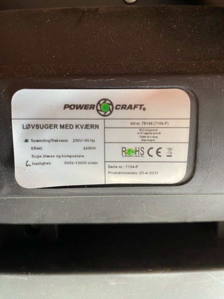 Løvsuger Power Craft