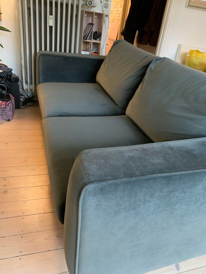 Sofa, velour, 3 pers.