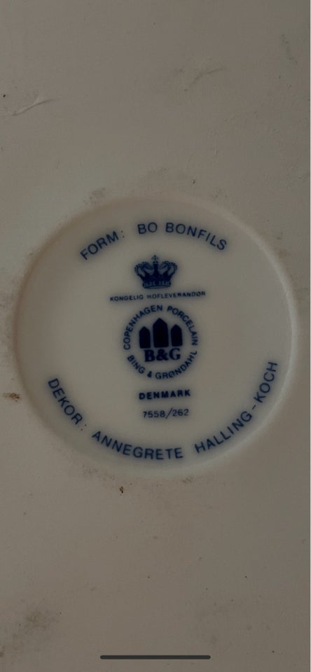 Porcelæn, Fad, BG