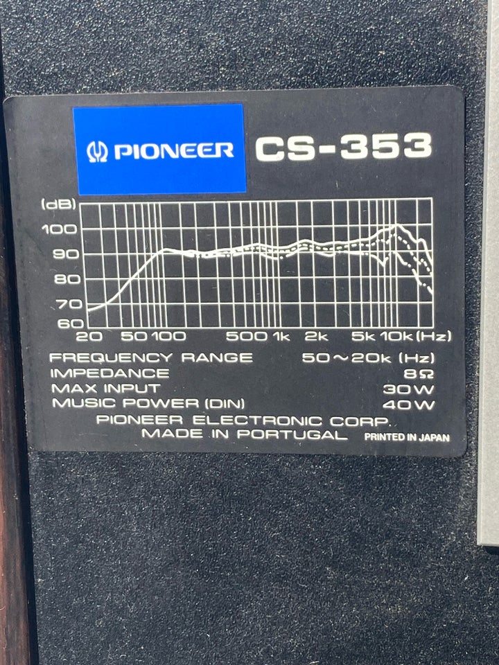 Højttaler Pioneer Cb-353