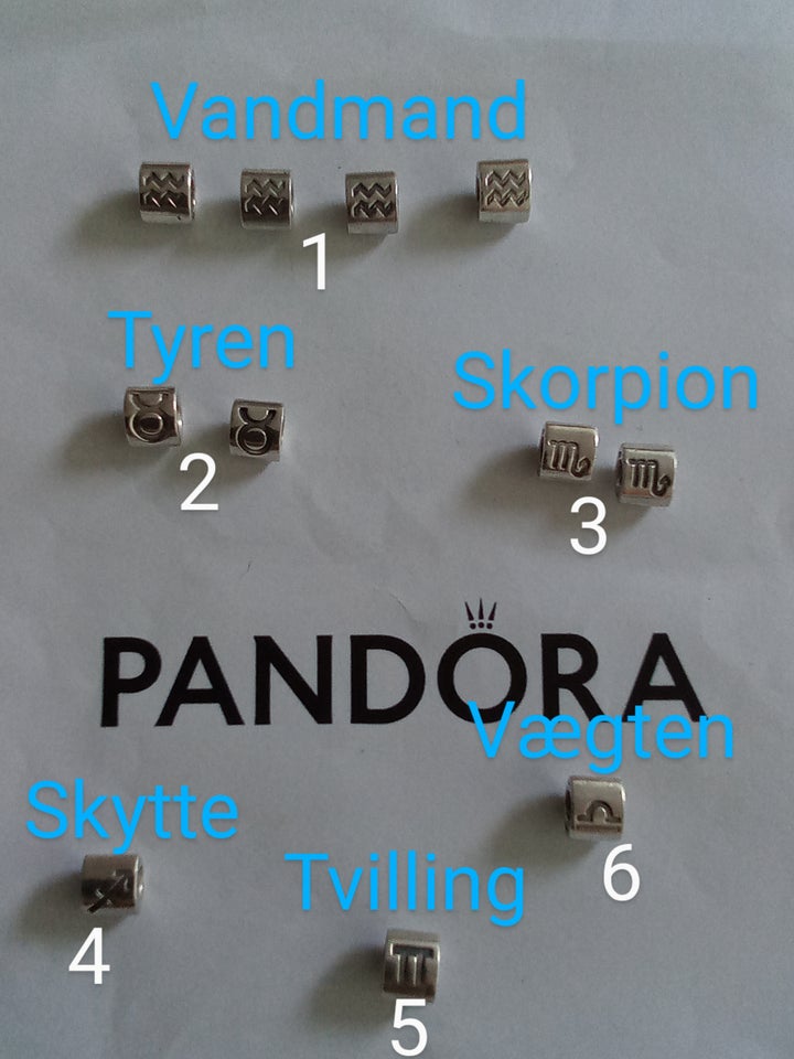 Charms, sølv, Pandora