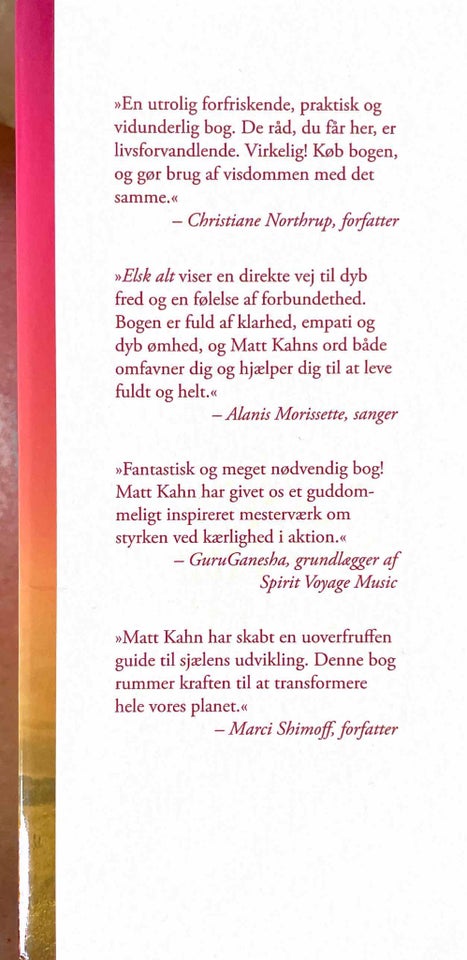 Elsk ALT, Matt Kahn, emne: