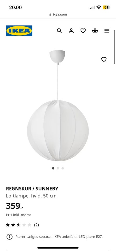 Anden loftslampe