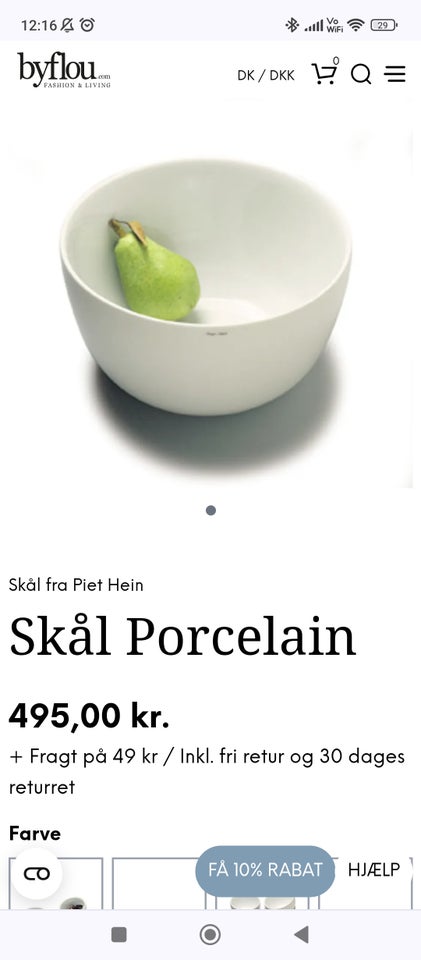 Porcelæn Skål Piet Hein