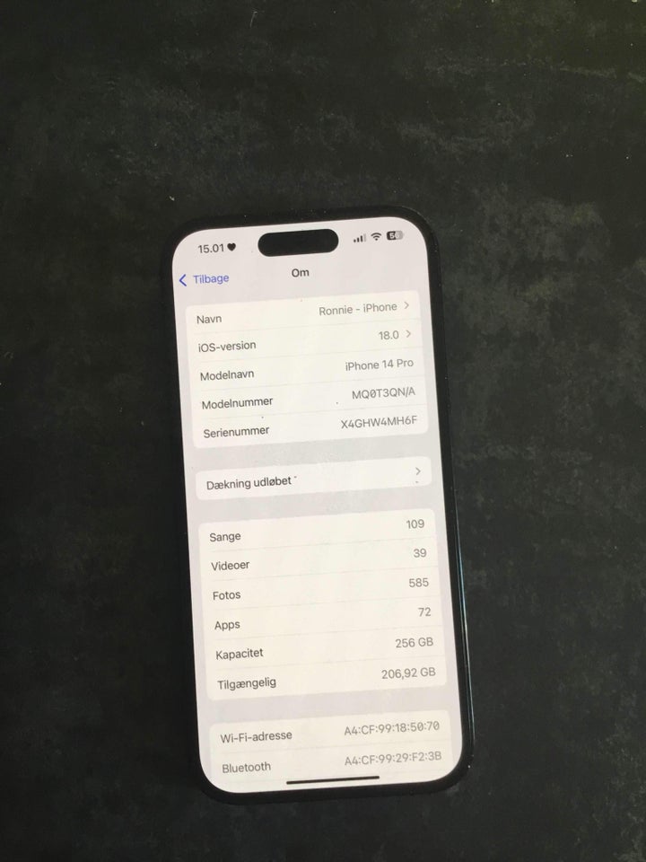 iPhone 14 Pro 256 GB sort