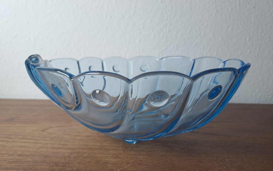 Glas Stor muslingeskål Vintage