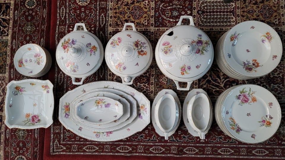 Porcelæn, Stel Tallerken Fad Bowle