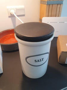 Stentøj Salt krukke med låg eslau