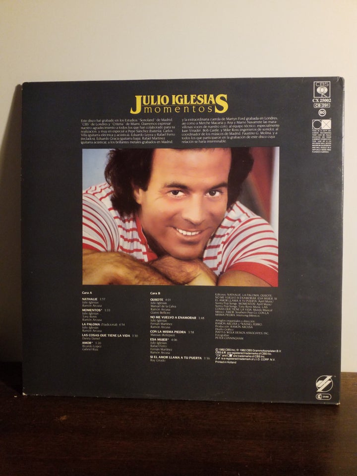 LP, JULIO IGLESIAS, MOMENTOS