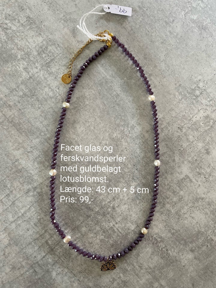 Halskæde, glas, Eget design