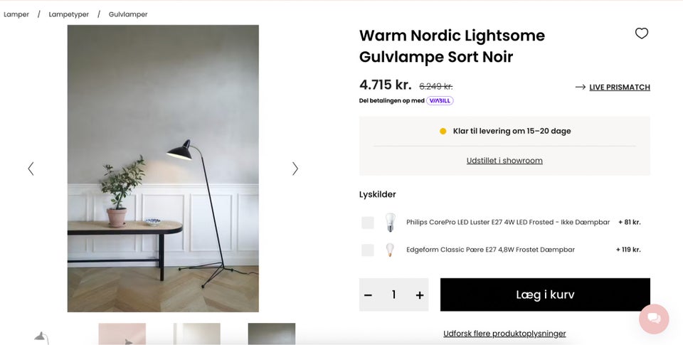 Gulvlampe, Warm Nordic