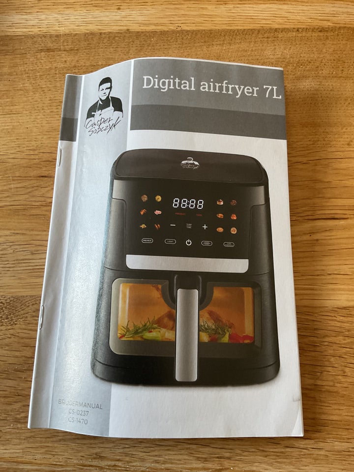 Digital Airfryer 7 Liter, Sort -