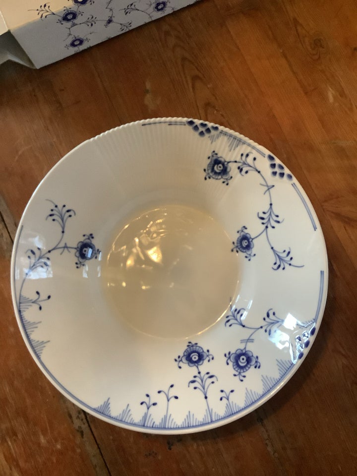 Porcelæn, Skål 25 cm, Musselmalet