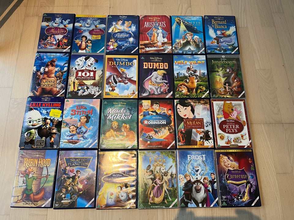 Disney klassikere, DVD, tegnefilm