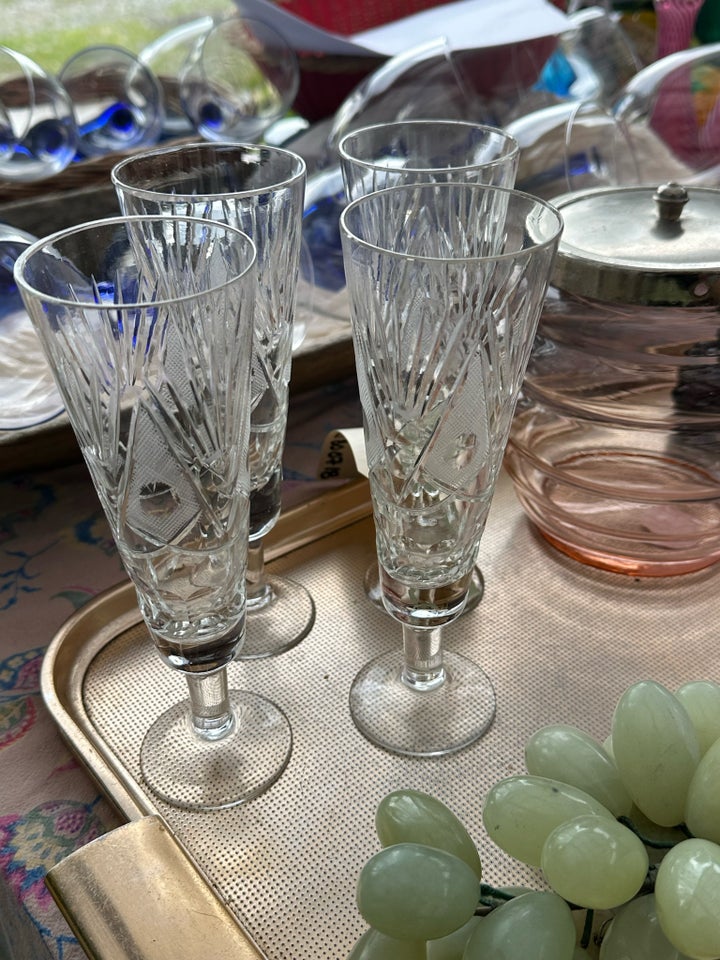 Glas Krystal fløjter Vintage