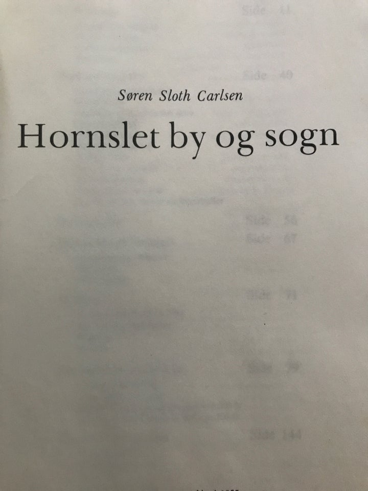 Hornslet BY og sogn Søren Sloth