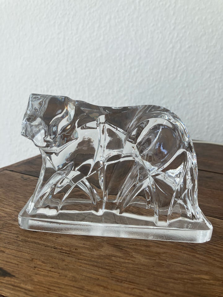 Tiger i krystal i Art Deco stil