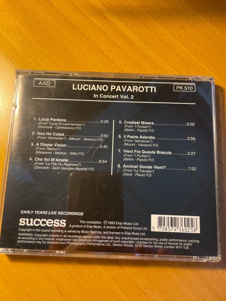 ¤/ Pavarotti: 3CD : In Concert,