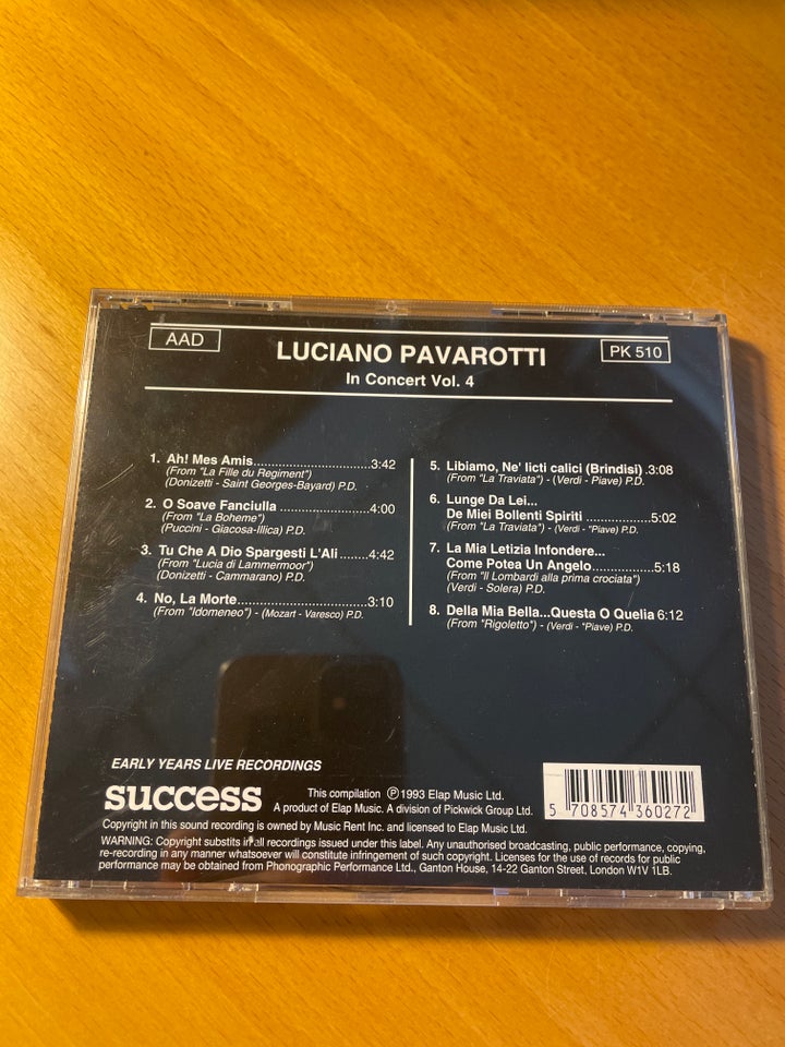 ¤/ Pavarotti: 3CD : In Concert,