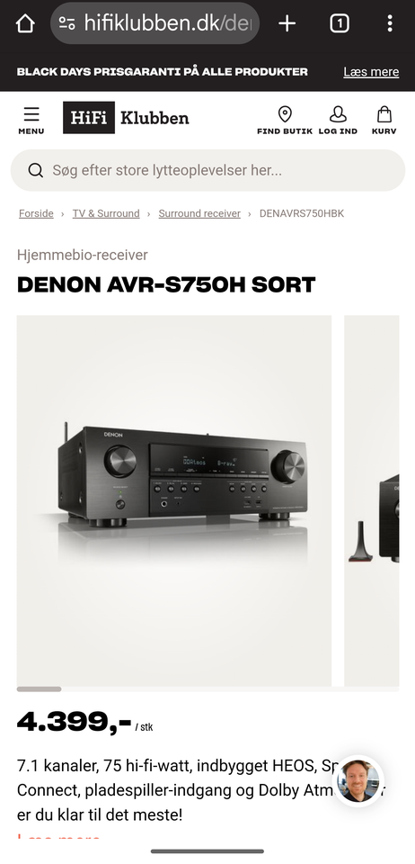 Receiver, Denon, S750H