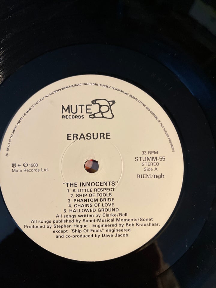 LP, Erasure, Erasure