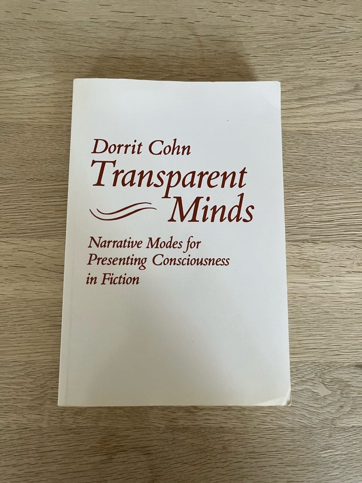 Transparents Minds Dorrit Cohn