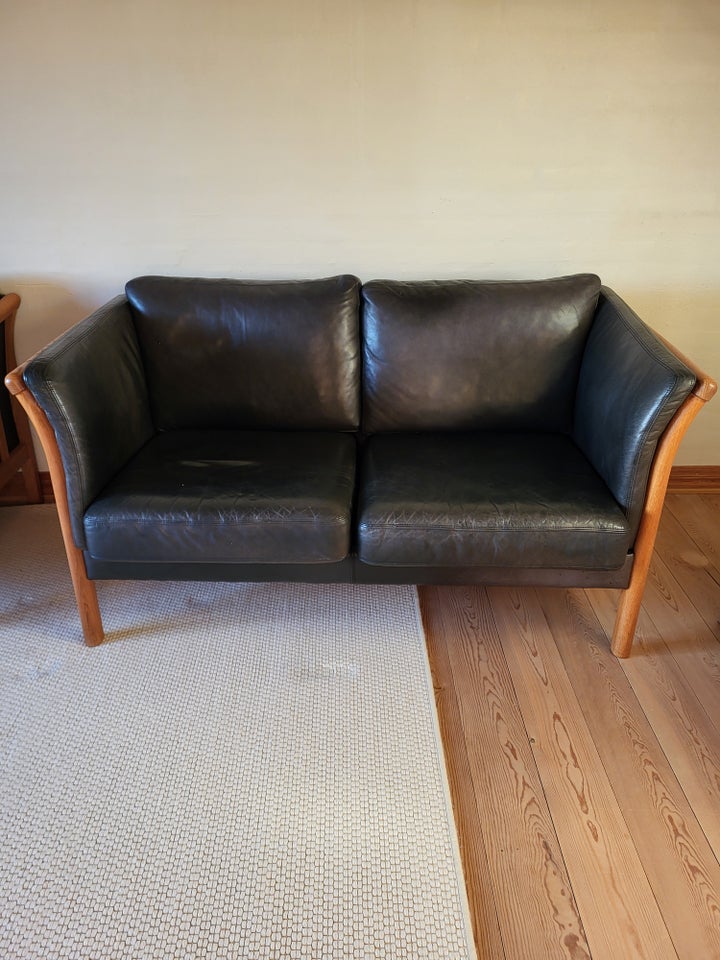 Sofa, læder, 2 pers.