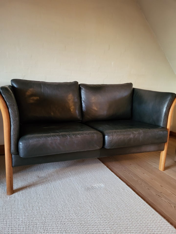 Sofa, læder, 2 pers.