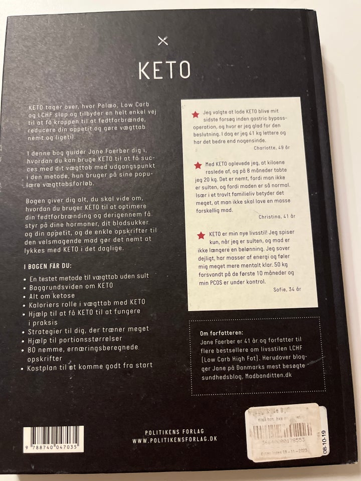 KETO, Jane Faerber, emne: krop og