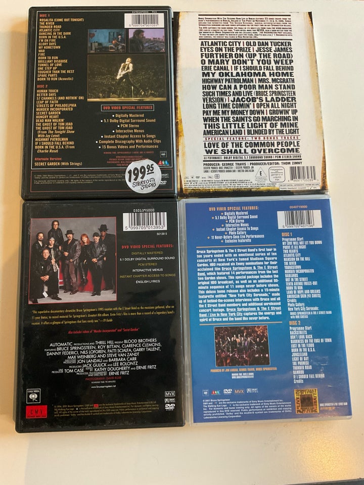 Bruce Springsteen 4 x dvd, DVD,