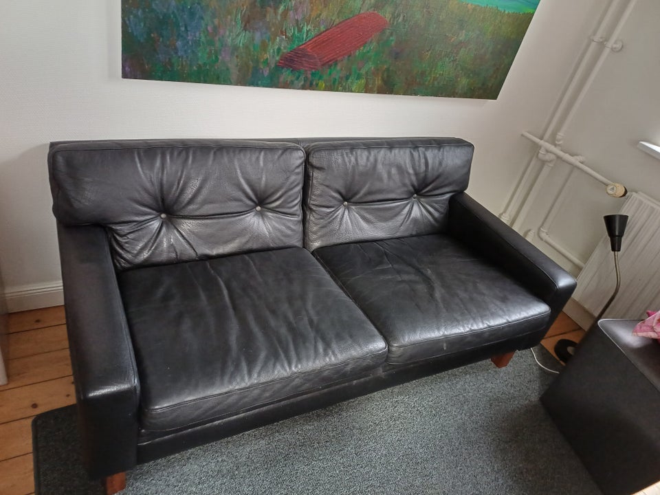 Sofa, læder, 2 pers.