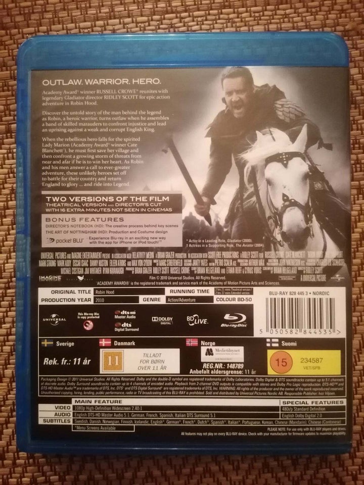 Robin Hood, Blu-ray, instruktør