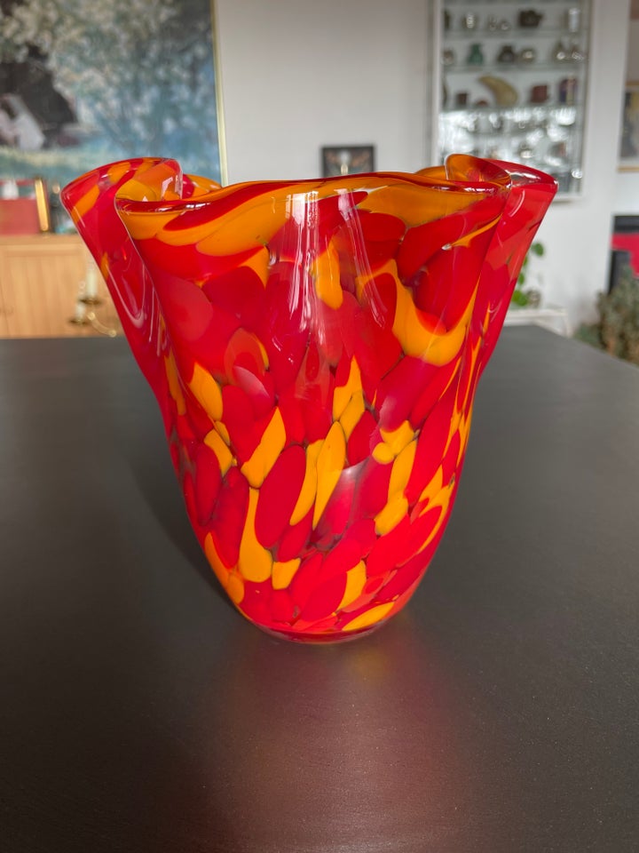 Vase, Håndlavet glasvase /