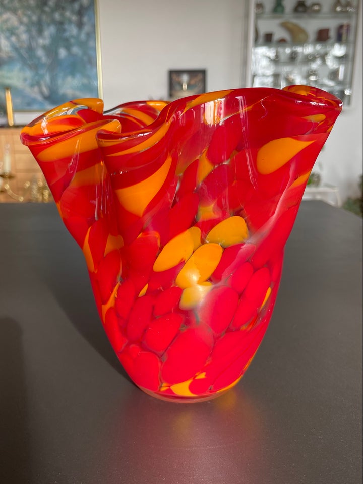 Vase, Håndlavet glasvase /