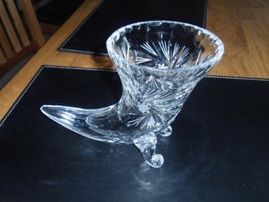 Andet glas horn Bøhmisk krystal