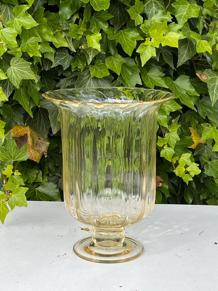 Vase Vintage lysegul Murano glas