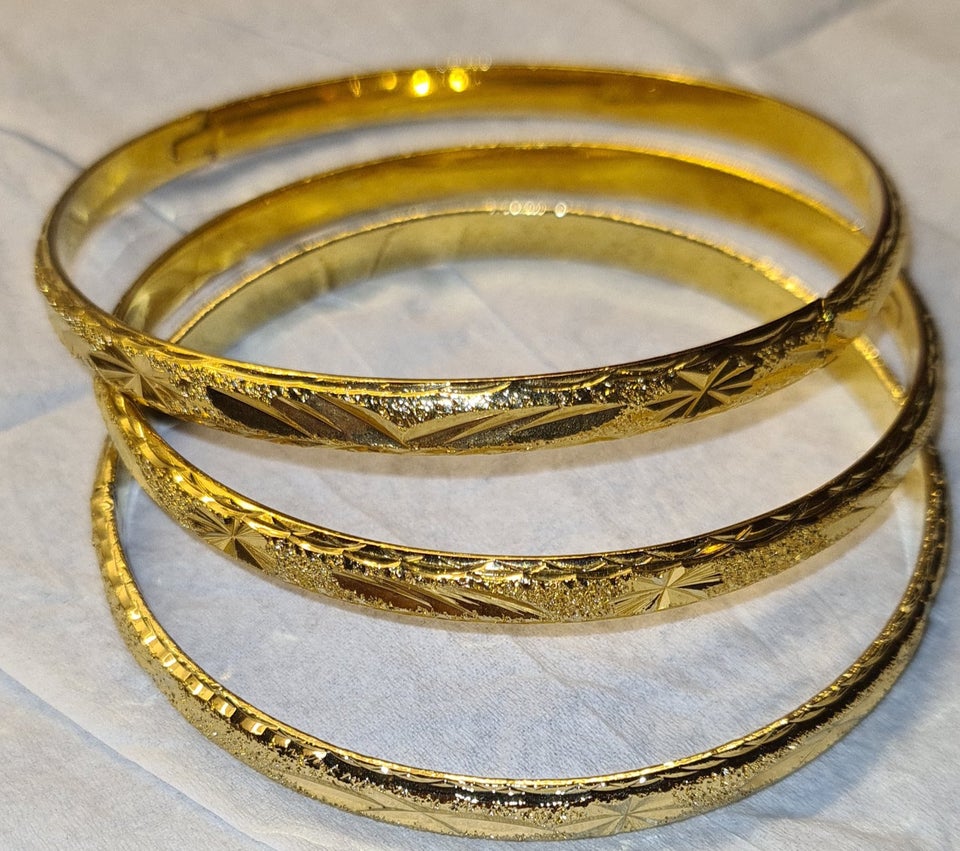 Armbånd, forgyldt, 18k guld belagt