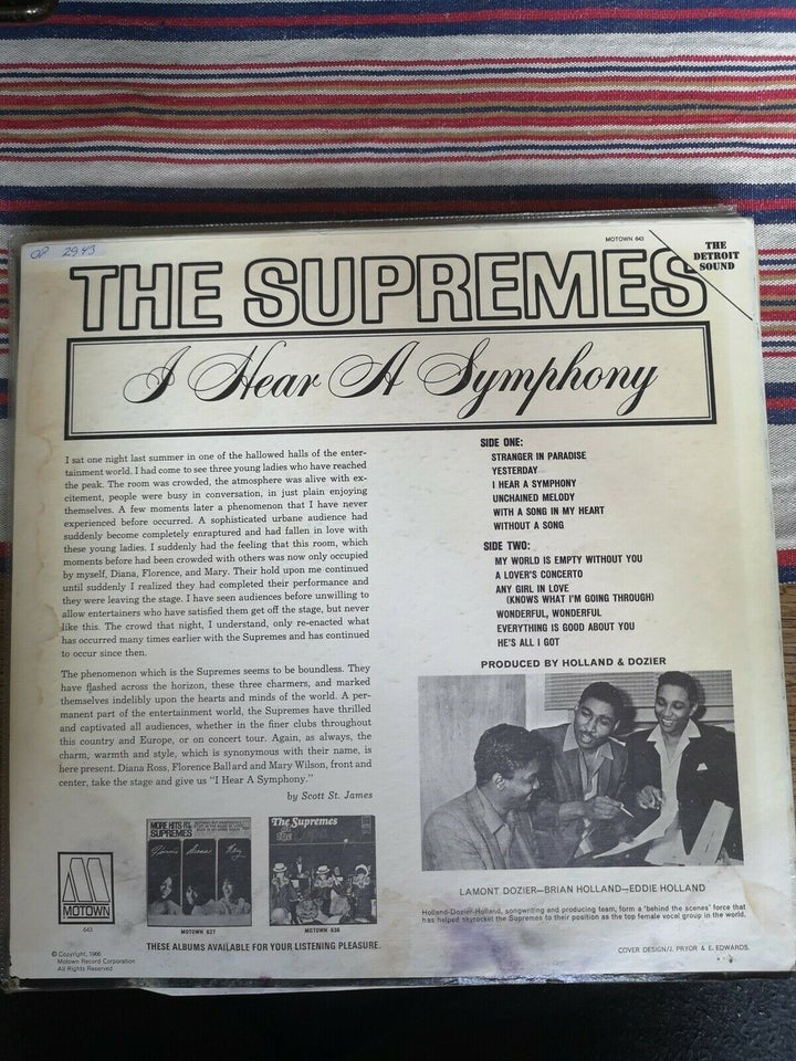 LP, The Supremes, I Hear A Symphony