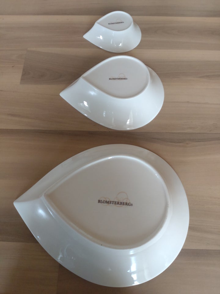 Porcelæn 3 stk dråbeskåle  Mette