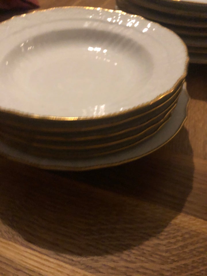 Porcelæn tallerken dyb flad