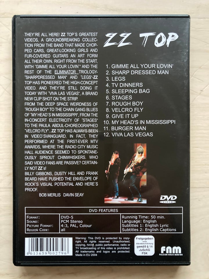 ZZ Top, Greatest Hits, DVD