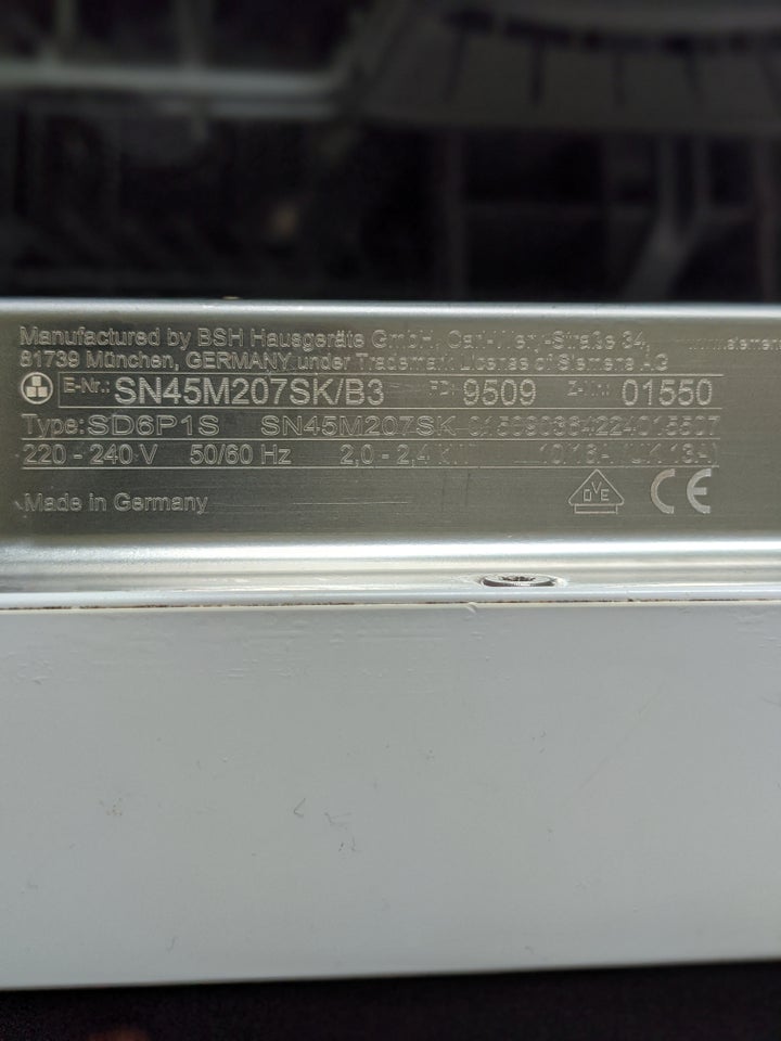 Siemens Sn45m207sk/b3