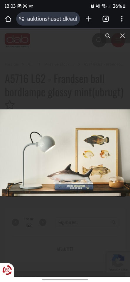 Skrivebordslampe, Frandsen