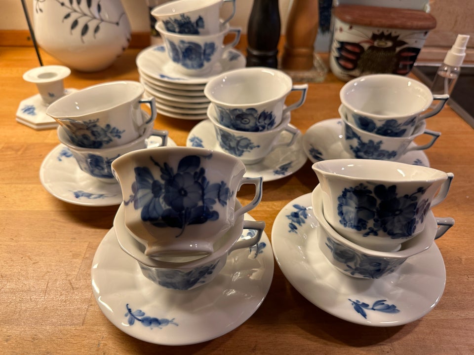 Porcelæn Kaffekopper Blå Blomst