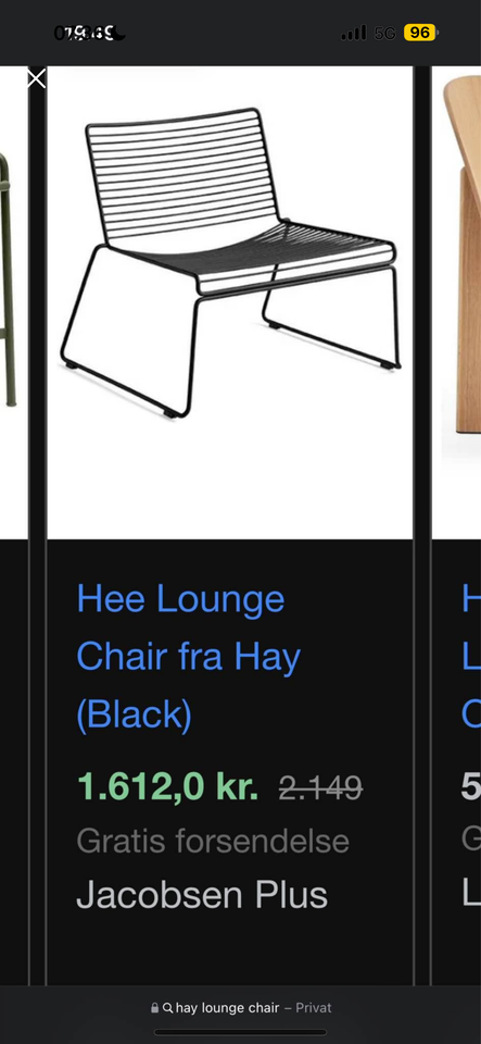 Loungestol, metal, HAY LOUNGE