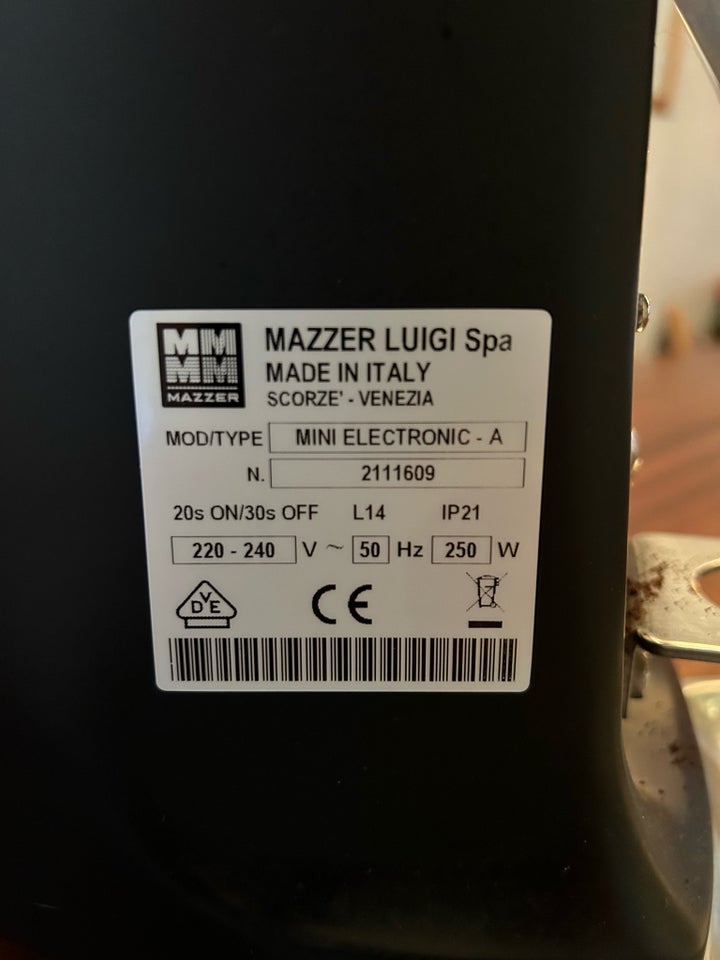 Kaffe kværn, Mazzer Mini