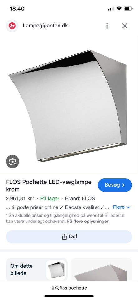 Væglampe Flos pochette