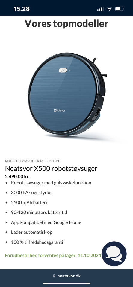 Robotstøvsuger, andet mærke