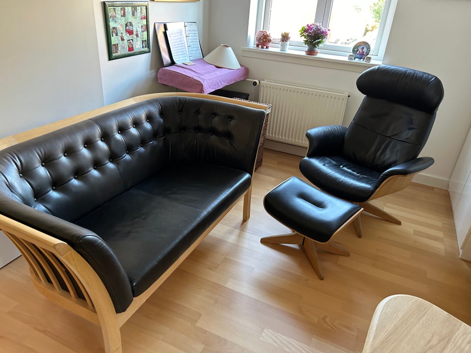 Sofa læder 3 pers