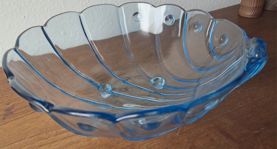 Glas Stor muslingeskål Vintage